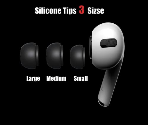 ZORBES 3 Pairs Replacement Ear Buds Tips, Silicone Earbud Tips for Airpods Pro, Ear Fit with Dust Mesh,Silicone Earbud Tips for Airpods pro (Black) ZORBES 3 Pairs Replacement Ear Buds Tips, Silicone Earbud Tips for Airpods Pro, Ear Fit with Dust Mesh,Silicone Earbud Tips for Airpods pro (Black)